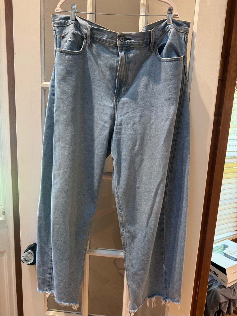 Abercrombie & Fitch Curve Love Long Barrel Jean Mid Rise
